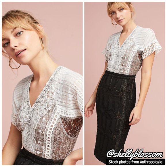 Anthropologie Dresses & Skirts - NWT Byron Lars Ruth Column Dress Mascara Macrame